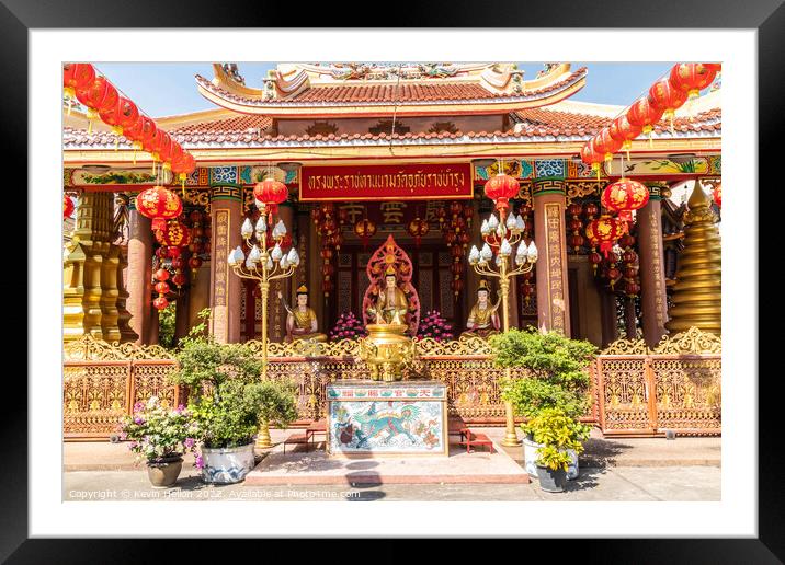 U Phai Rat Bamrung Vietnamese temple, Bangkok, Thailand Framed Mounted Print by Kevin Hellon