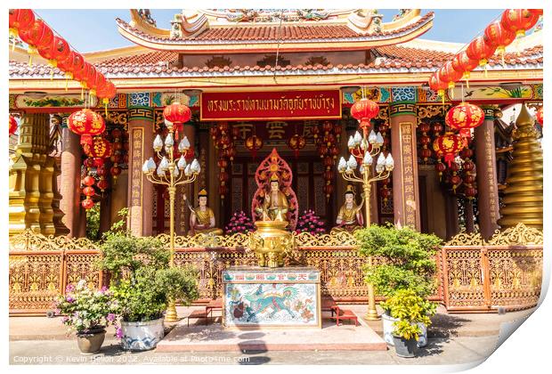 U Phai Rat Bamrung Vietnamese temple, Bangkok, Thailand Print by Kevin Hellon