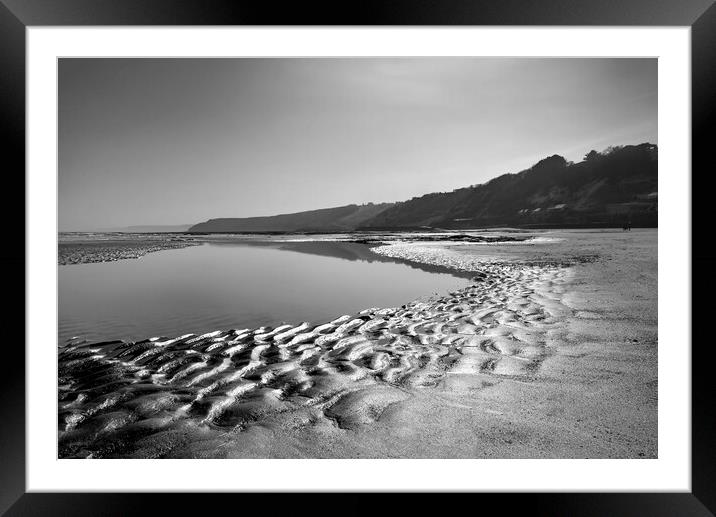 Scarborough South Bay Monochrome  Framed Mounted Print by Alison Chambers