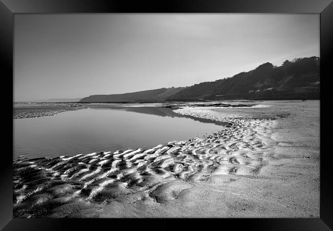 Scarborough South Bay Monochrome  Framed Print by Alison Chambers