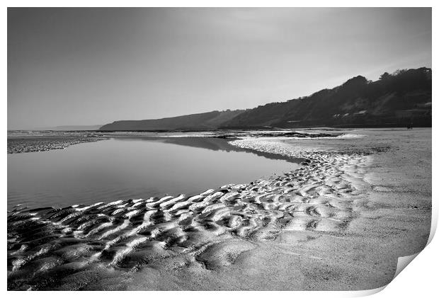 Scarborough South Bay Monochrome  Print by Alison Chambers
