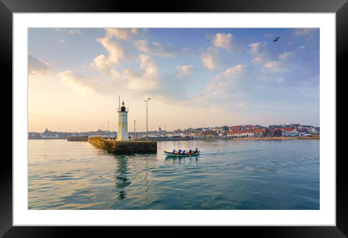 Anstruther Lighthouse Sunset  Framed Mounted Print by Anthony McGeever