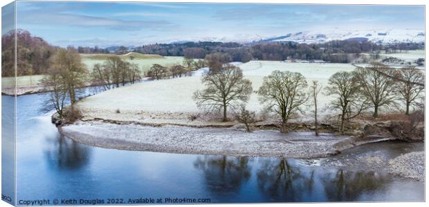 Ruskin's View in Winter Canvas Print by Keith Douglas