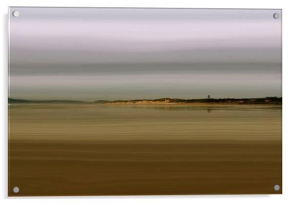 Aberavon Dunes and Beach Acrylic by Julie Hoddinott