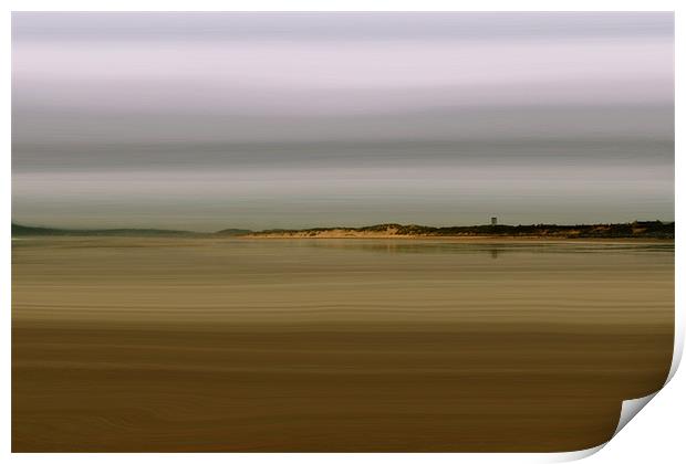 Aberavon Dunes and Beach Print by Julie Hoddinott