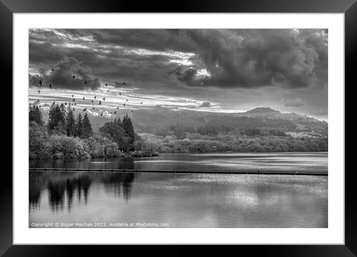 Tempestuous Burrator Framed Mounted Print by Roger Mechan