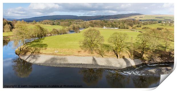 Ruskin's View, Kirkby Lonsdale, Cumbria Print by Keith Douglas