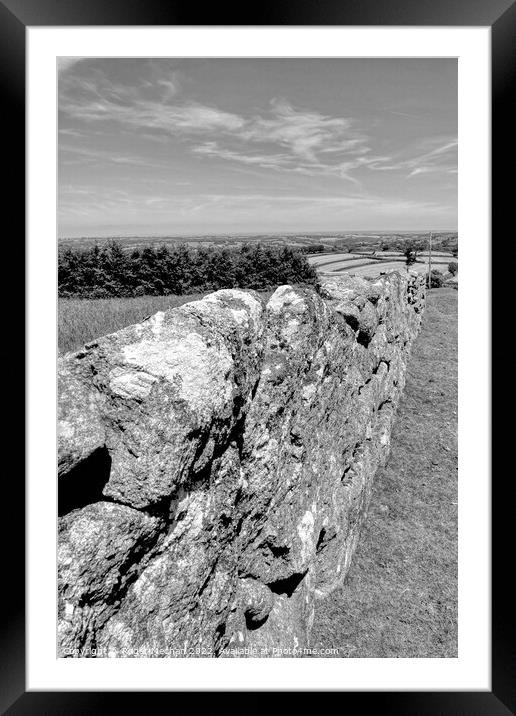 The Mighty Wall of Dartmoor Framed Mounted Print by Roger Mechan
