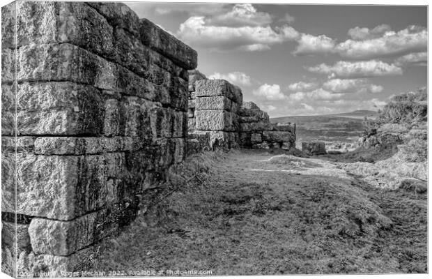 Explosive Ruins on Dartmoor Canvas Print by Roger Mechan