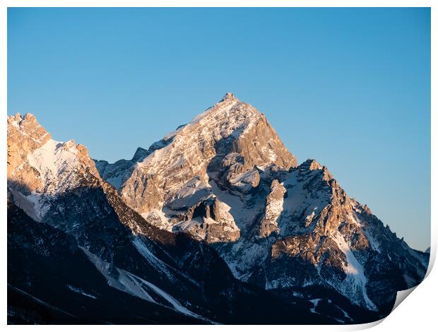Monte Antelao Moutain Peak in the Italian Dolomites Print by Dietmar Rauscher