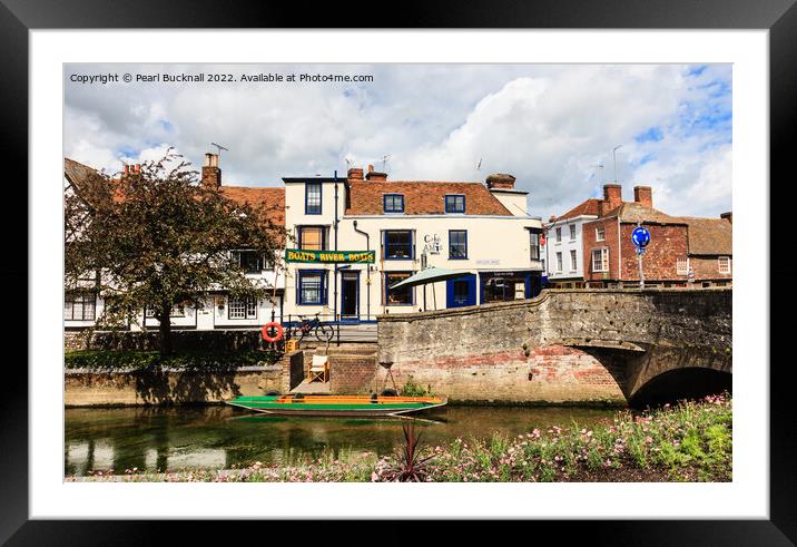 River Stour Canterbury Kent Framed Mounted Print by Pearl Bucknall