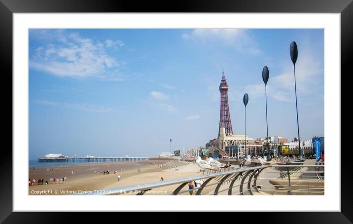Blackpool Framed Mounted Print by Victoria Copley