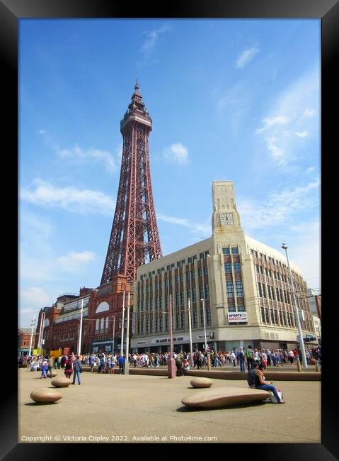 Blackpool Tower Framed Print by Victoria Copley