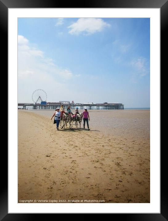 Blackpool beach  Framed Mounted Print by Victoria Copley