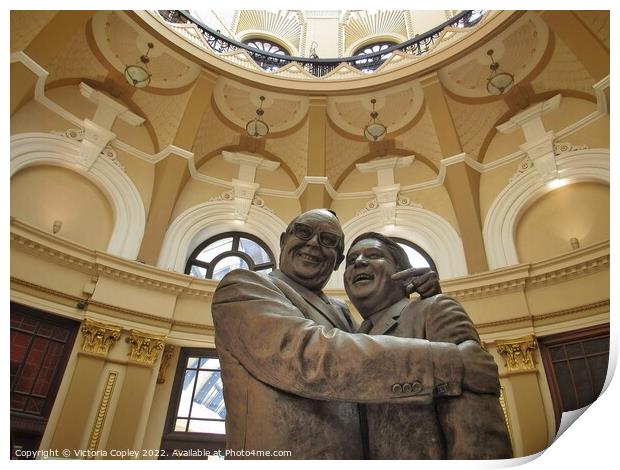 Morecambe and Wise at the Winter gardens Print by Victoria Copley