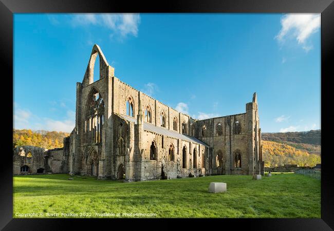 Tintern Abbey, in the Wye Valley Framed Print by Justin Foulkes