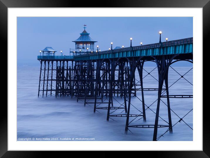 Clevedon Pier with milky sea Framed Mounted Print by Rory Hailes