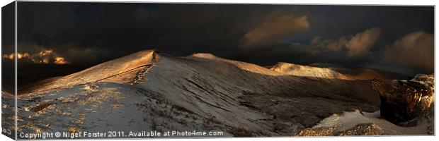 Pen y Fan Evening Glow Canvas Print by Creative Photography Wales