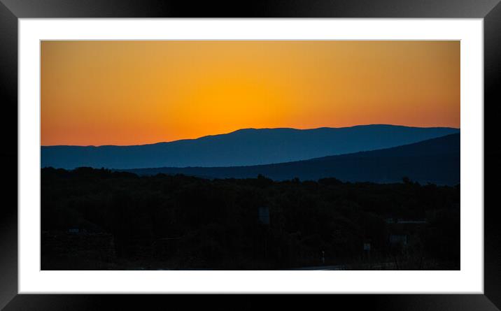 Croatian sunrise... Framed Mounted Print by Elzbieta Sosnowski