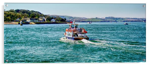 The Cremyll Ferry Plymouth Acrylic by Peter F Hunt