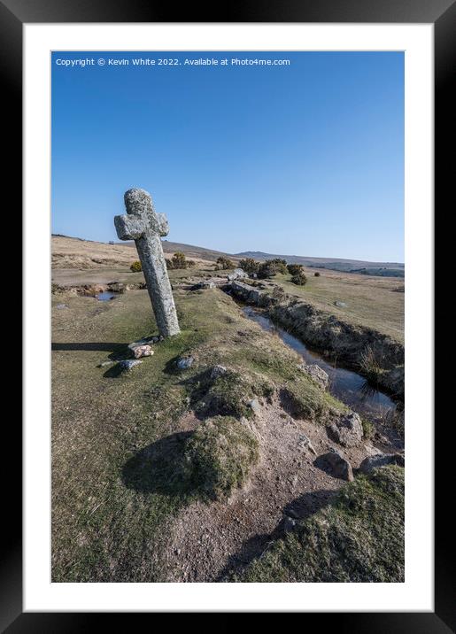 Dartmoor Windy Post Framed Mounted Print by Kevin White
