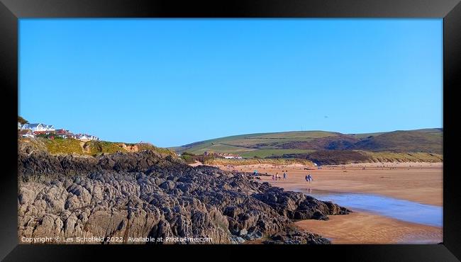 Woolacombe  devon  Framed Print by Les Schofield