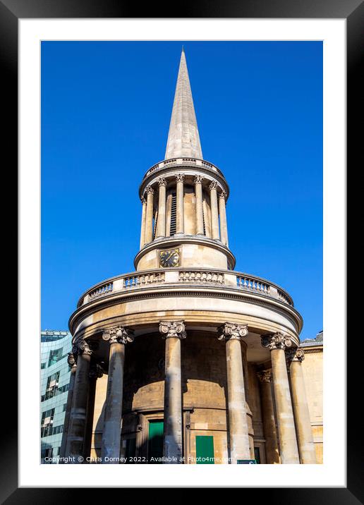 All Souls Church Langham Place in London, UK Framed Mounted Print by Chris Dorney