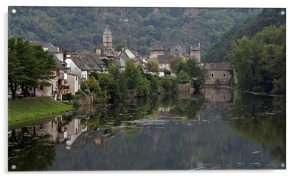 Entraygues-sur-Truyère Acrylic by Terry Sandoe