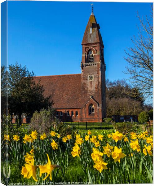 St. John the Evangelist Church in Ford End, Essex Canvas Print by Chris Dorney