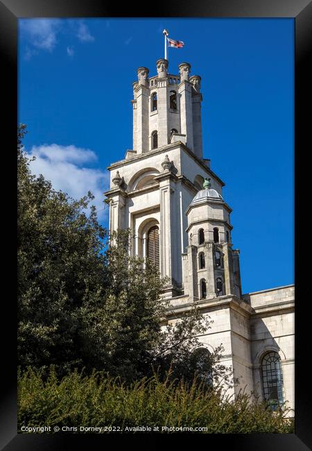 St. George in the East Church in Shadwell, East London, UK Framed Print by Chris Dorney