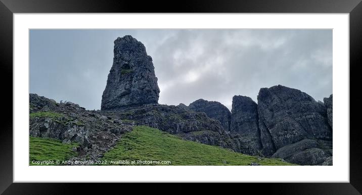Old Man of Storr Framed Mounted Print by Andy Brownlie