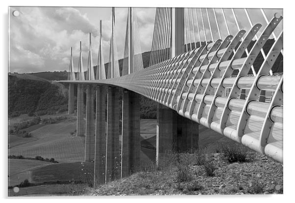 Millau Bridge Acrylic by Terry Sandoe