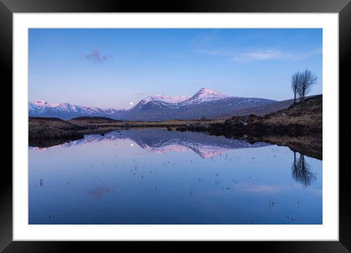 Loch Ba at Sunrise Framed Mounted Print by Kevin Winter