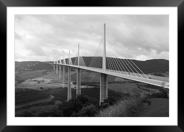 Millau Bridge Framed Mounted Print by Terry Sandoe