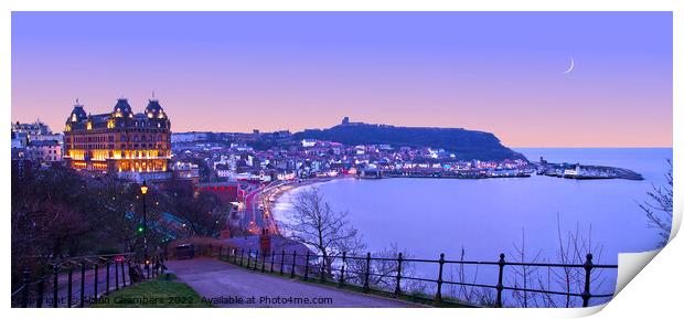 Scarborough Blue Hour Panorama  Print by Alison Chambers