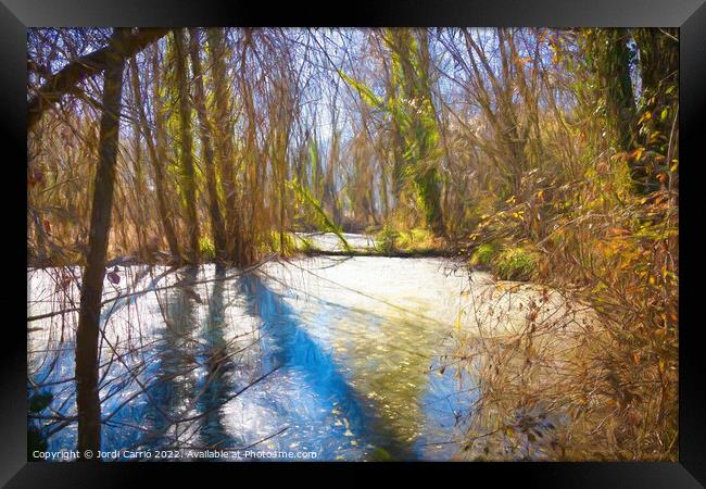La Moixina wetlands in winter, La Garrotxa - 1 - Framed Print by Jordi Carrio