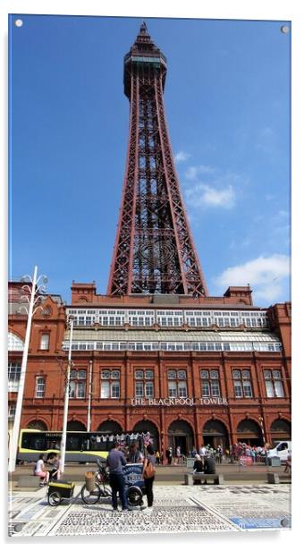 Blackpool Tower Acrylic by Victoria Copley