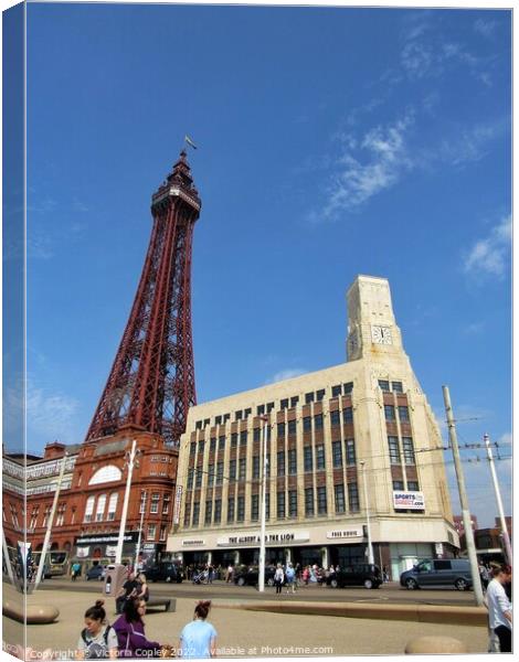 Blackpool Tower Canvas Print by Victoria Copley
