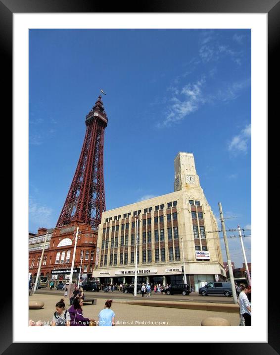 Blackpool Tower Framed Mounted Print by Victoria Copley