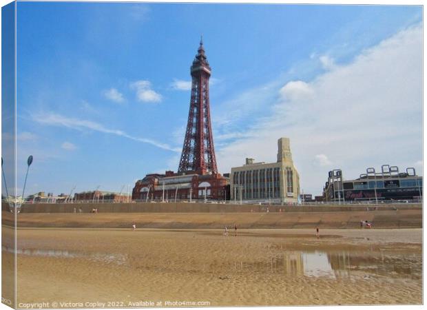 Blackpool tower Canvas Print by Victoria Copley