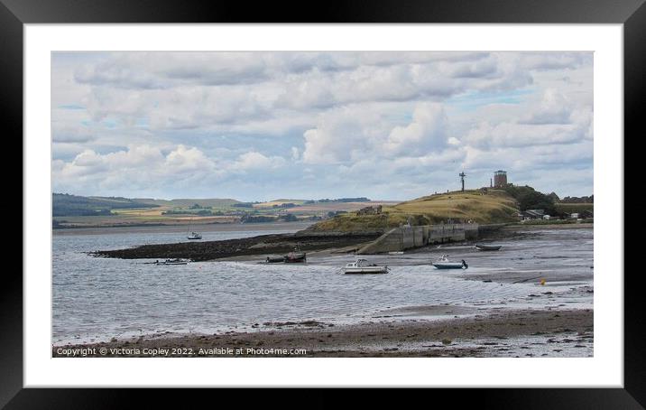 Lindisfarne Island Framed Mounted Print by Victoria Copley