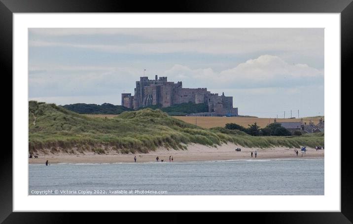 Bamburgh castle Framed Mounted Print by Victoria Copley