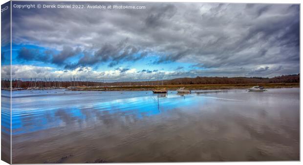 Beaulieu River, Bucklers Hard Canvas Print by Derek Daniel