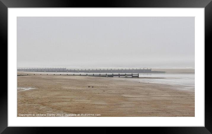 Skegness beach Framed Mounted Print by Victoria Copley