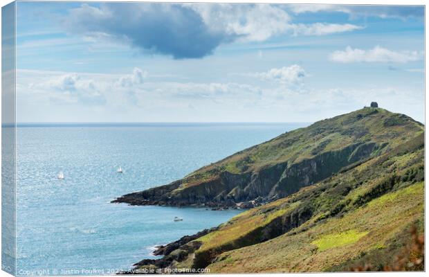 Rame Head, southeast Cornwall Canvas Print by Justin Foulkes