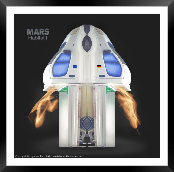MARS Habitat I Concept photo illustration Framed Mounted Print by Ingo Menhard