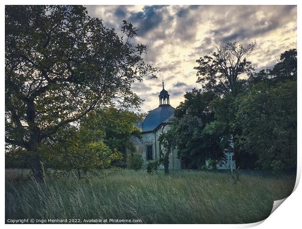 At the abandoned old church Print by Ingo Menhard