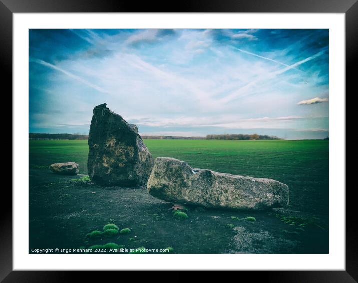 Three stones' view Framed Mounted Print by Ingo Menhard