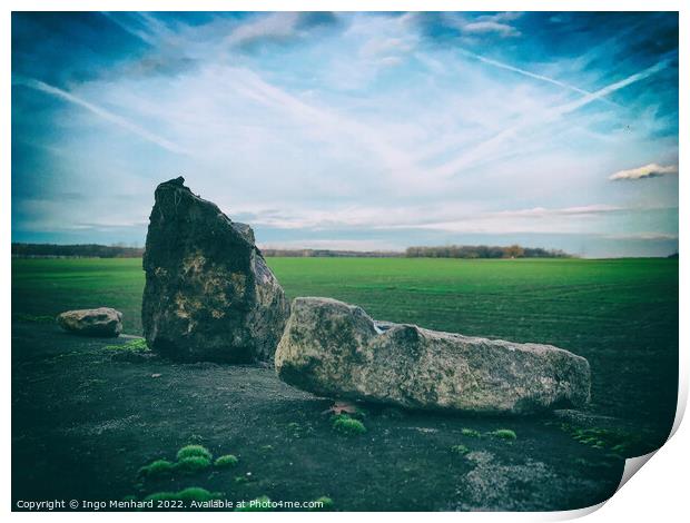 Three stones' view Print by Ingo Menhard