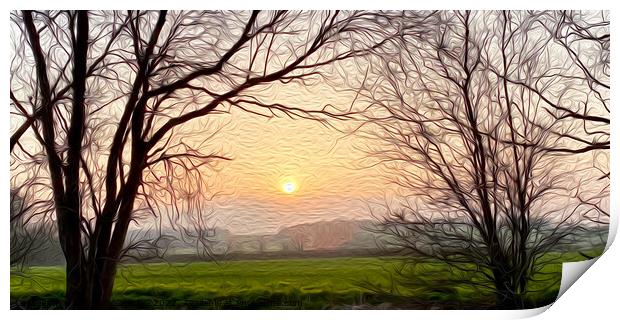 Enchanting Sunset Glow Print by David McGeachie